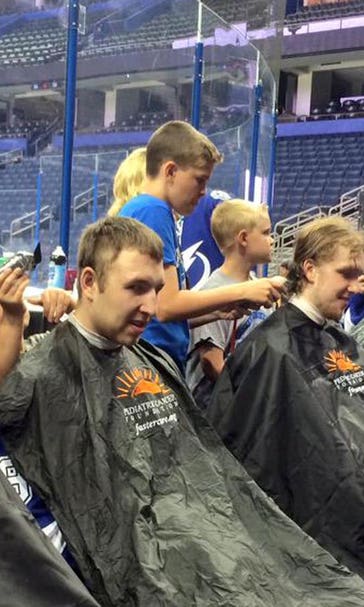 Bolts players, staff take part in 'Cut for a Cure Charity Challenge'